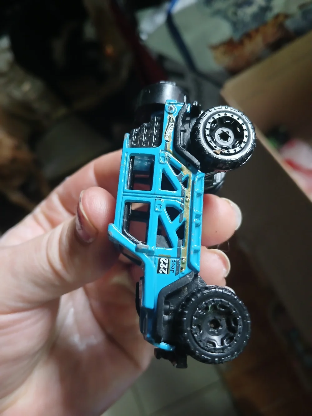 1:64 scale Hot Wheels '17 Jeep Wrangler from the 2017 series